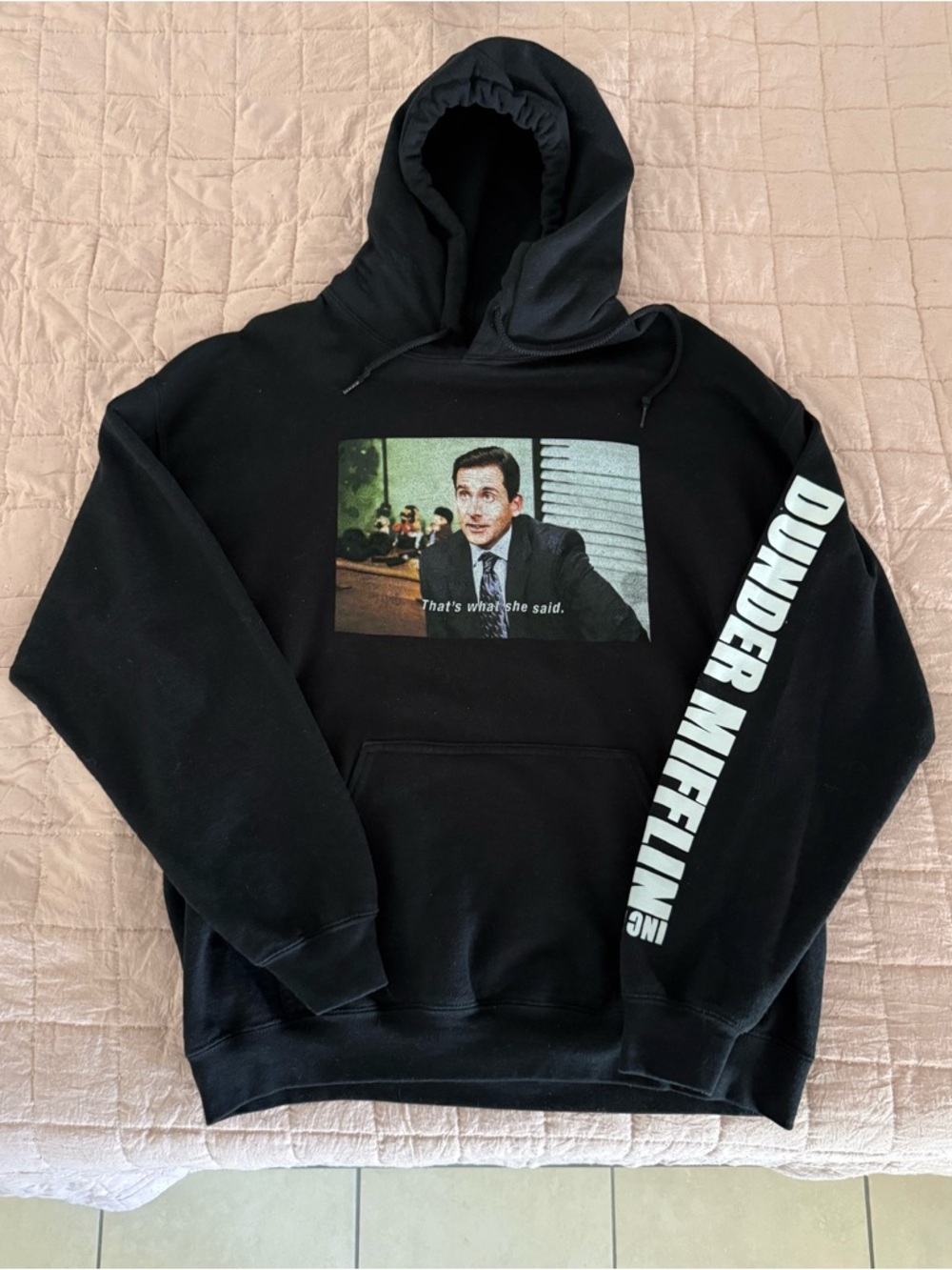 Dunder Mifflin Black Graphic Pullover Hoodie